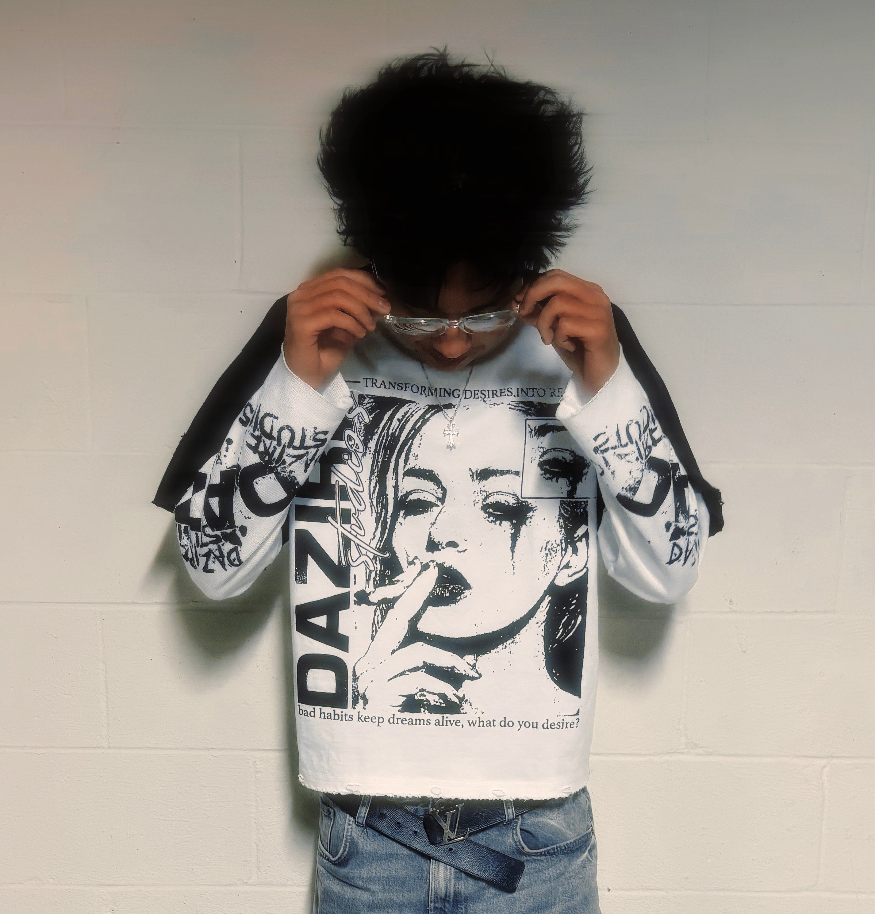 “BAD HABITS” LAYERED LONG-SLEEVE