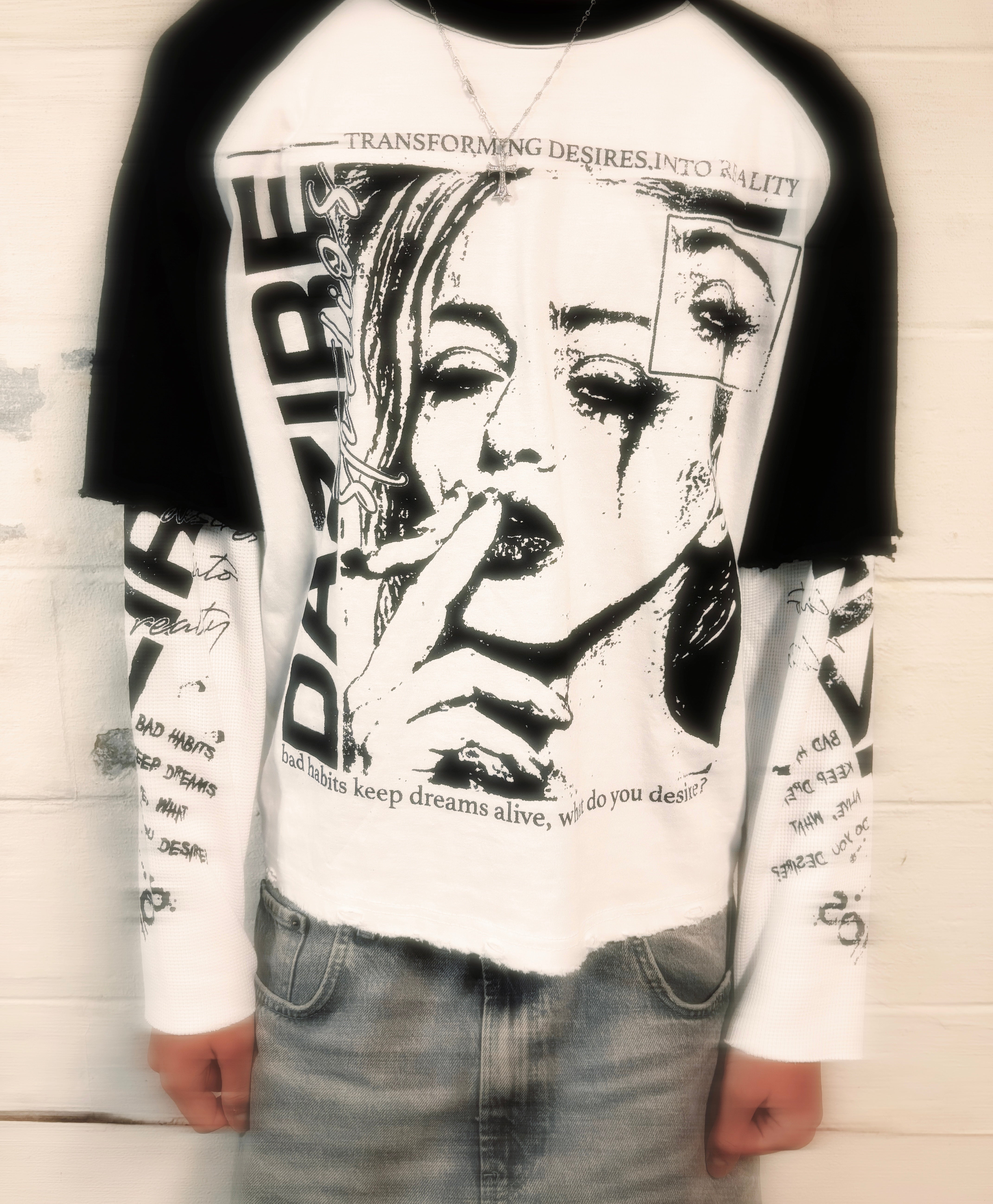 “BAD HABITS” LAYERED LONG-SLEEVE