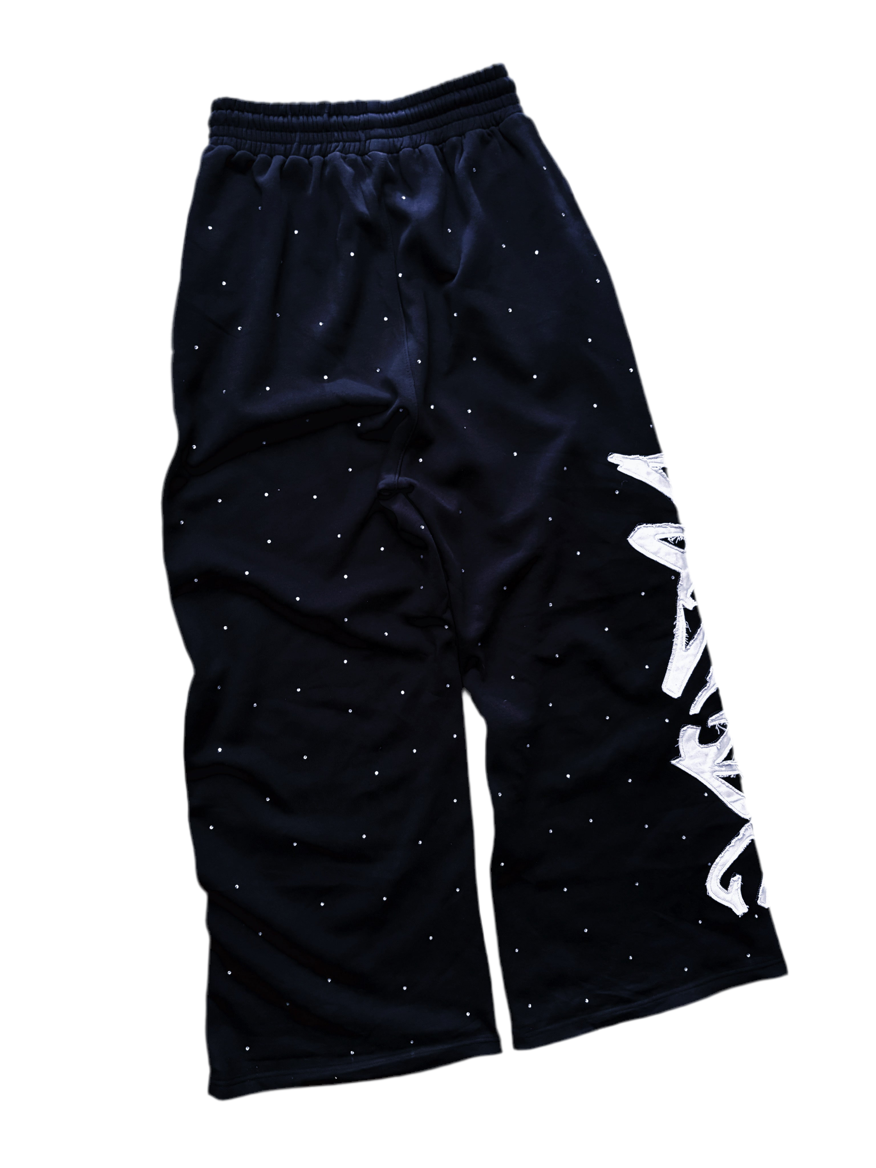 “MESSENGER” BLACK SWEATPANTS
