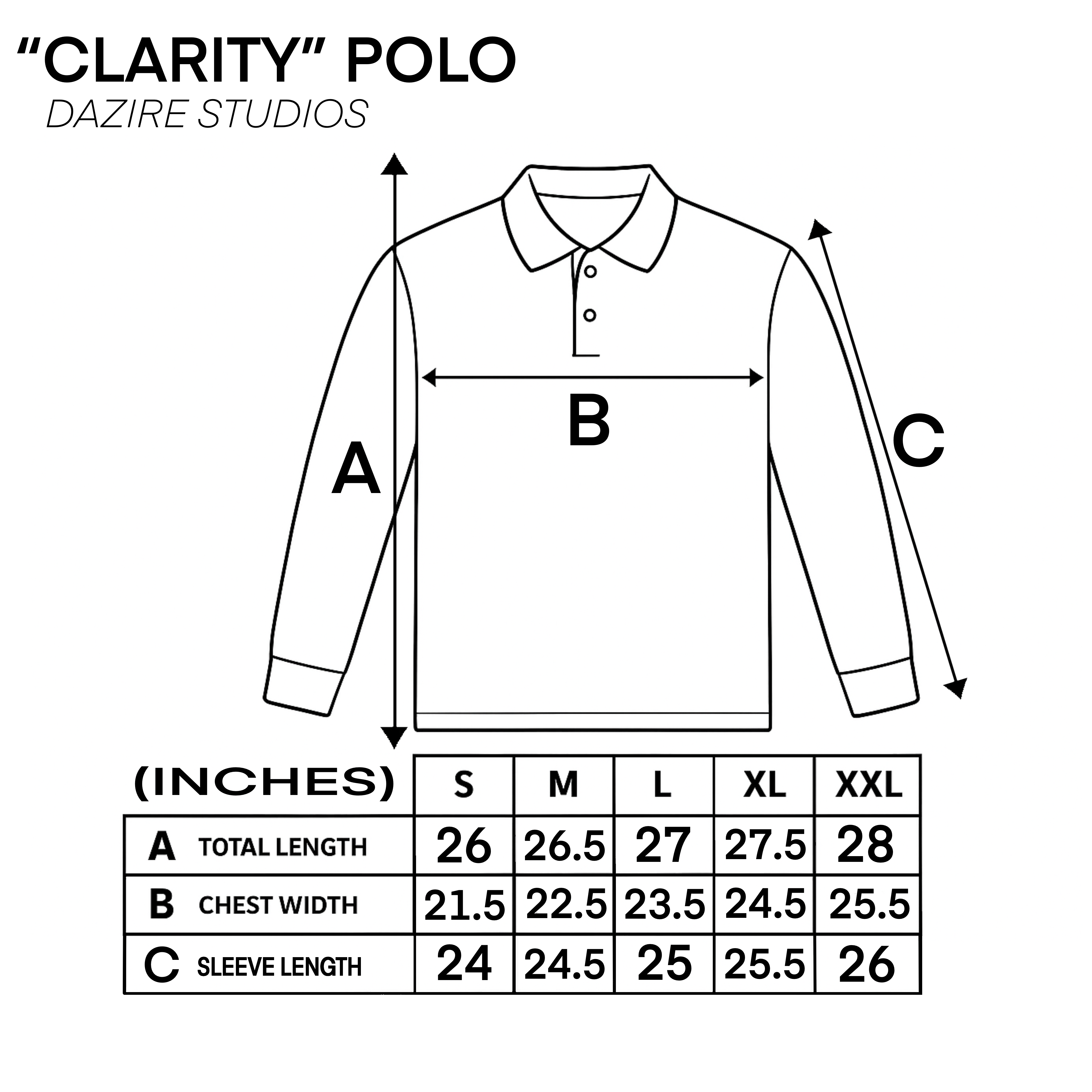 “CLARITY” LONG SLEEVE POLO