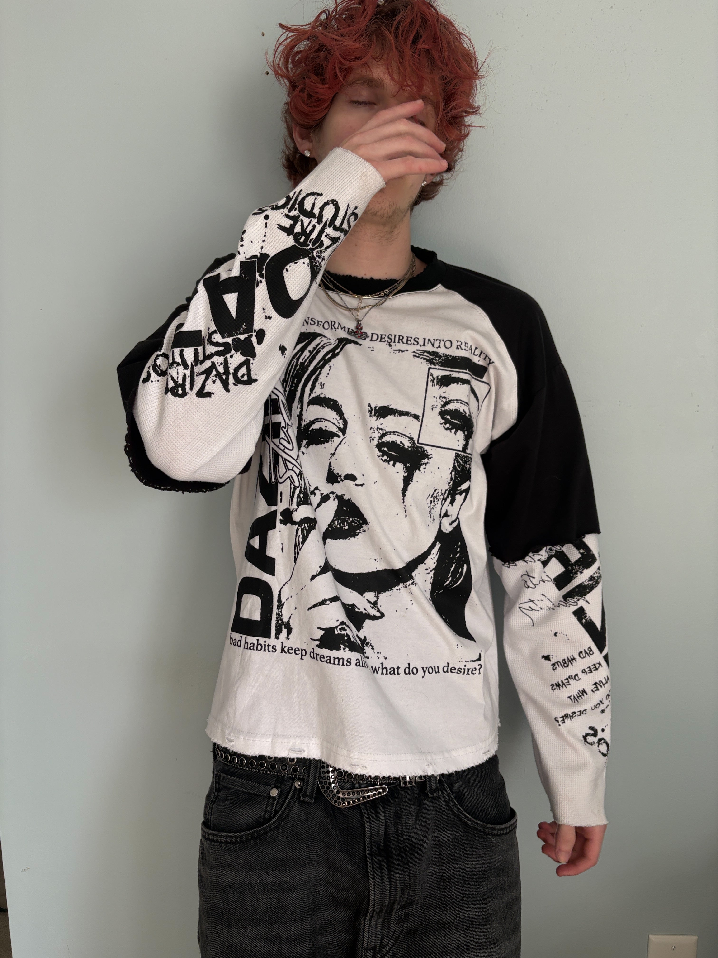 “BAD HABITS” LAYERED LONG-SLEEVE